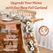 Fall Garland with Lights, White Pumpkins Berries & Maple Leaves - 1PC